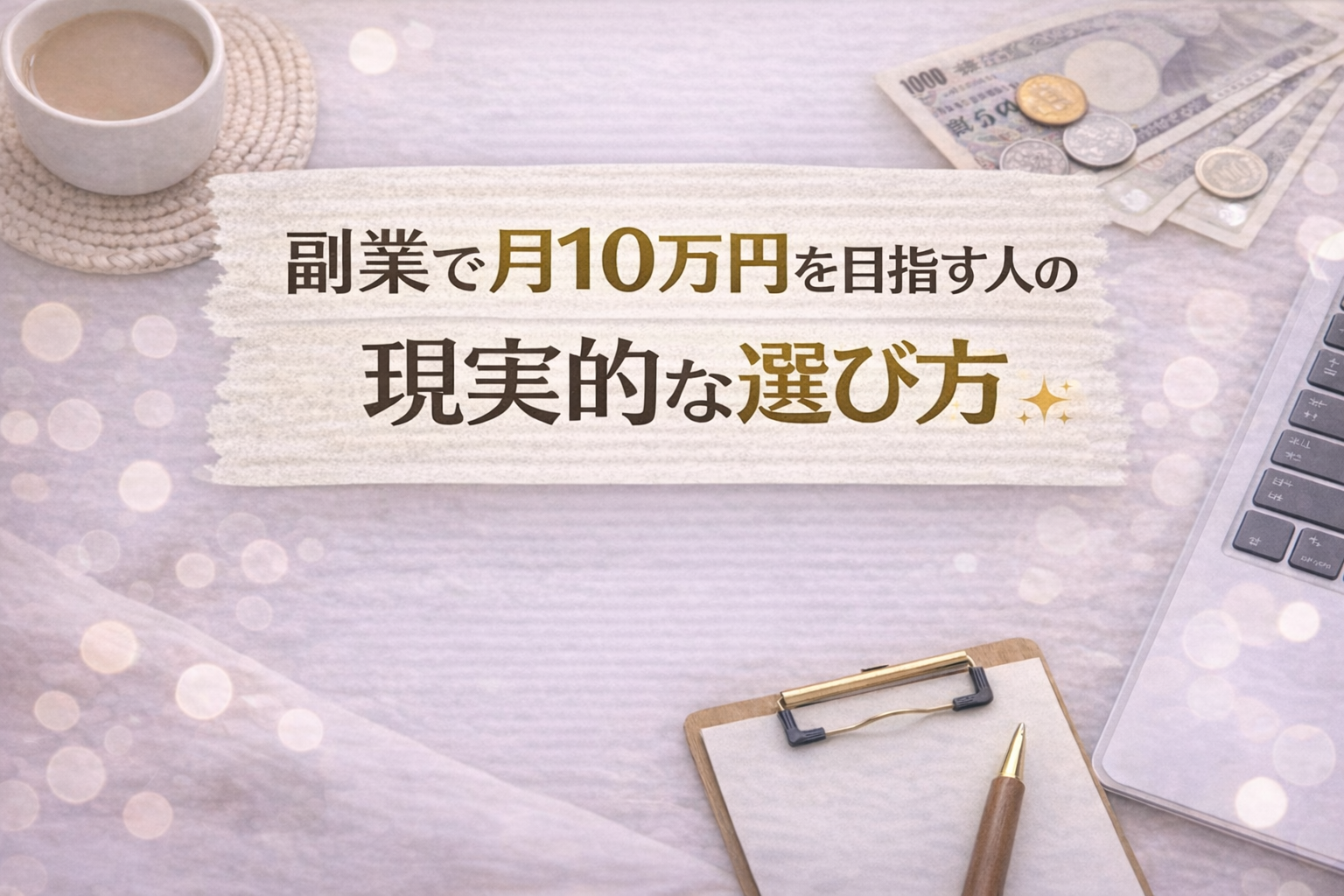 副業で月10万円を目指す人の現実的な選び方